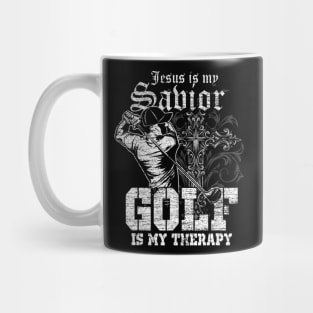 Jesus Is My Savior Golf Is My Therapy Jesus Mug